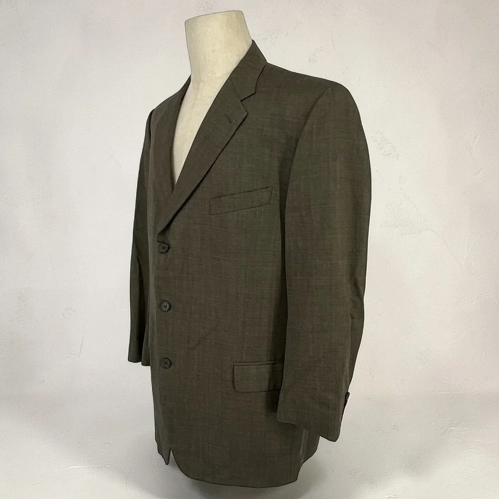 Joseph Abboud Nordstrom Mens‎ 44L Blazer Gray Super 100s Wool 3-Button Casual